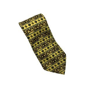 100% SILK Italian Made Men’s Neck Tie Yellow Dressy Formal Wedding